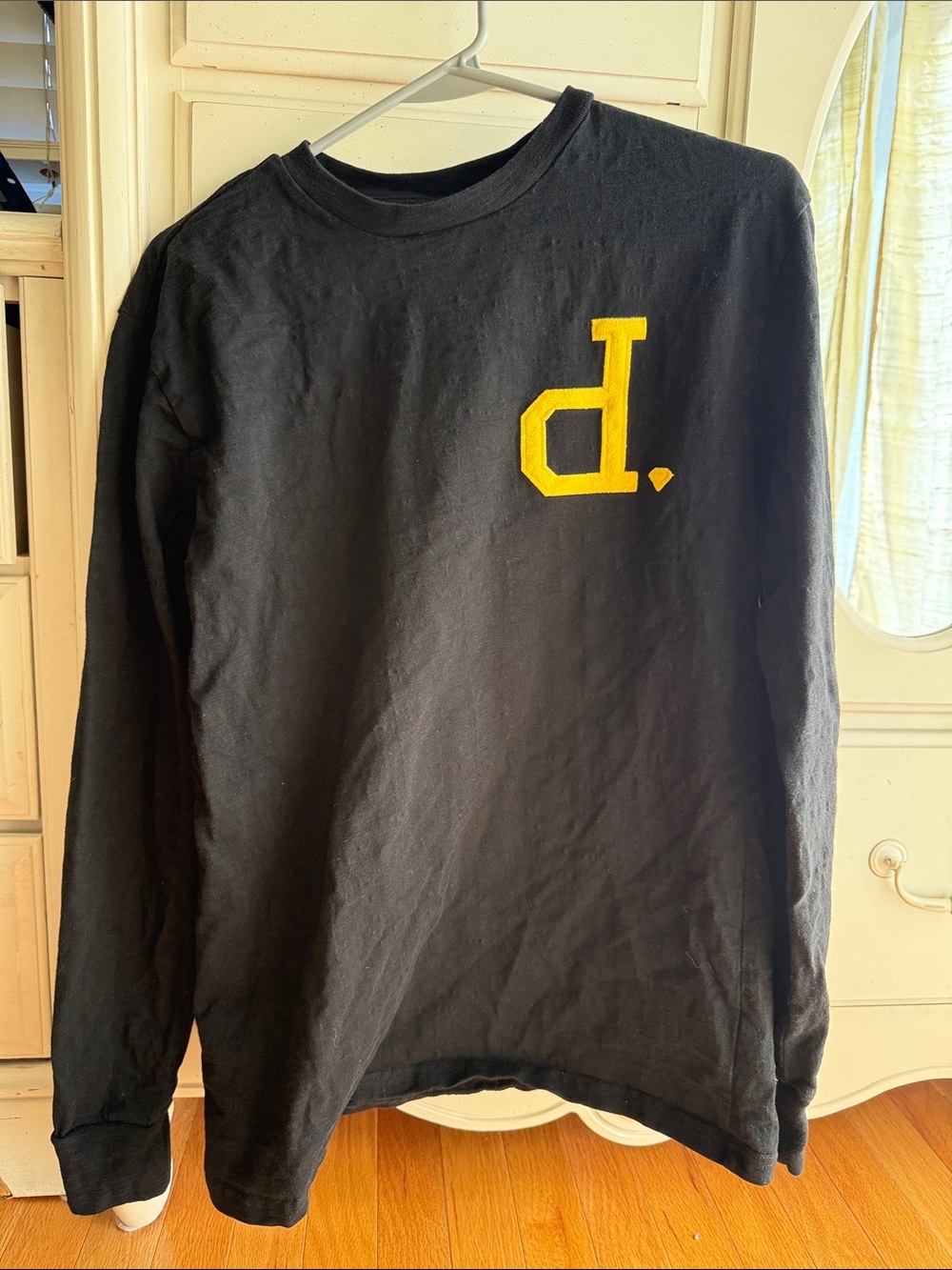 Diamond Supply Co. Black Long-Sleeve Shirt with Yellow 'd.' Logo
